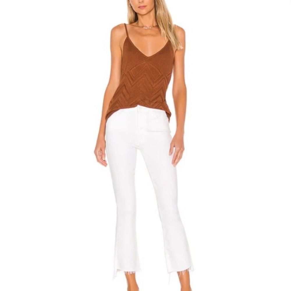 Mother The Stunner Two Step Fray Glass Slipper White Jeans Size 27